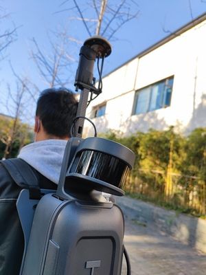 Phạm vi 120m Cầm tay / Ba lô 3D LiDAR HiSLAM để đo mặt tiền tòa nhà